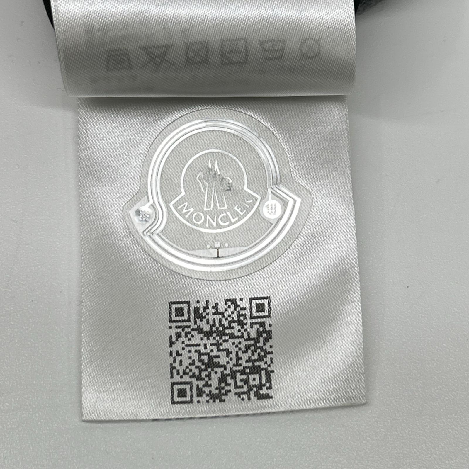 MONCLER モンクレール 24年製 グレー LS TSHIRT レザ-パッチ ロゴプリント長袖カットソー トップス