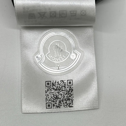 MONCLER モンクレール 24年製 グレー LS TSHIRT レザ-パッチ ロゴプリント長袖カットソー トップス