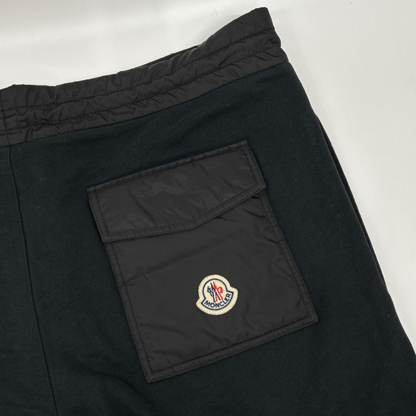 MONCLER モンクレール 21年製 ブラック SWEAT BOTTOM ナイロンポケット スウェットパンツ ボトムス