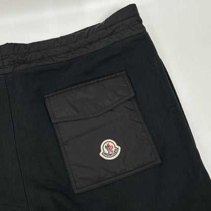MONCLER モンクレール 21年製 ブラック SWEAT BOTTOM ナイロンポケット スウェットパンツ ボトムス