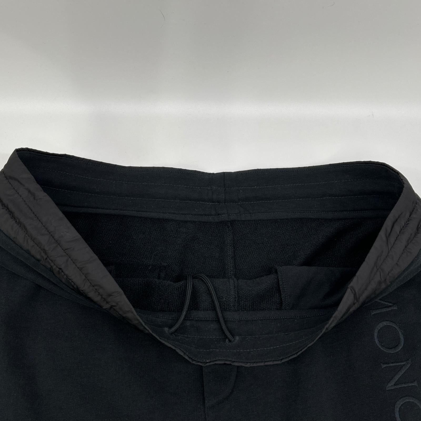 MONCLER モンクレール 21年製 ブラック SWEAT BOTTOM ナイロンポケット スウェットパンツ ボトムス