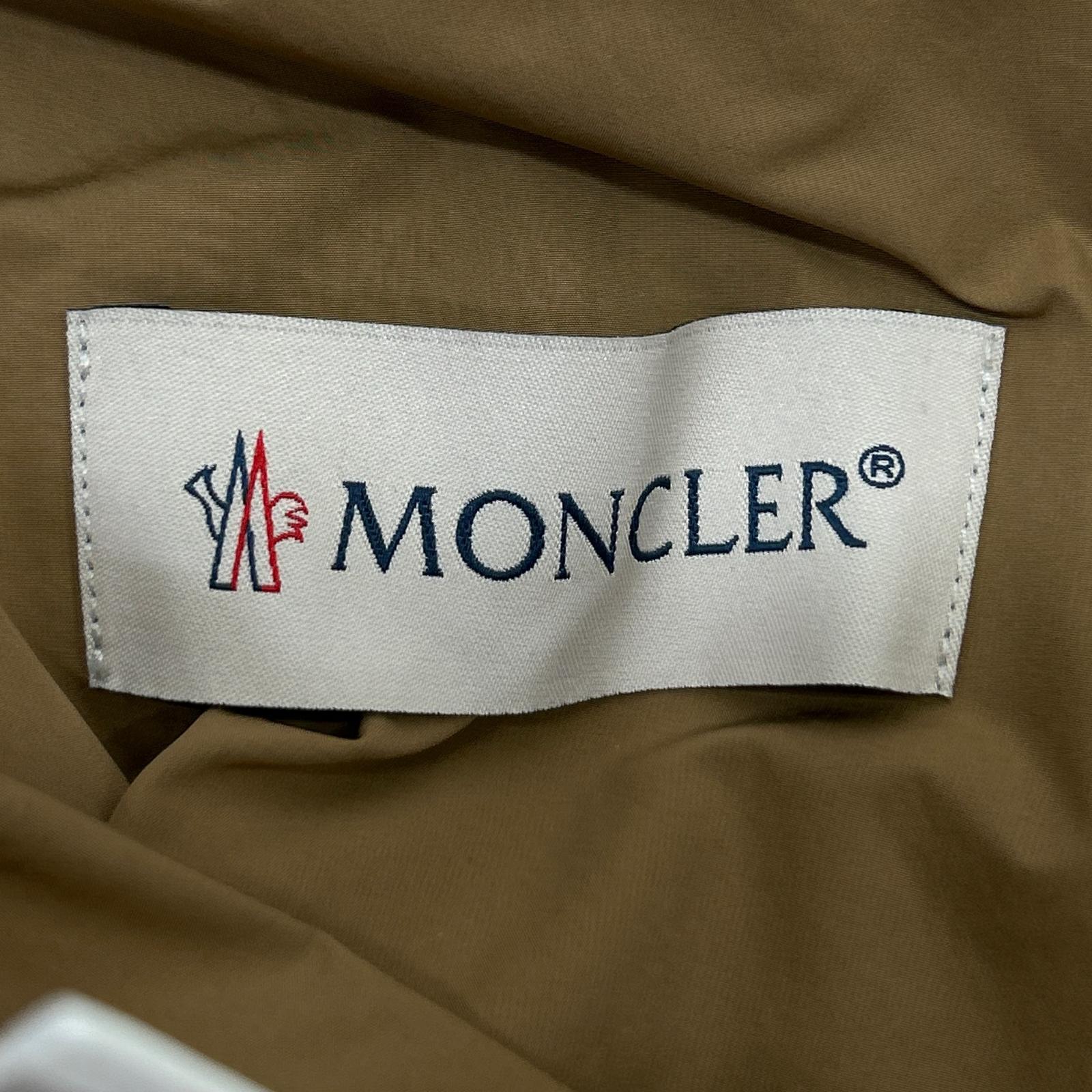 MONCLER モンクレール 20年製 ブラウン PANTALONE BERMUDA ナイロン ラバーロゴ サイドジップショートパンツ ボトムス