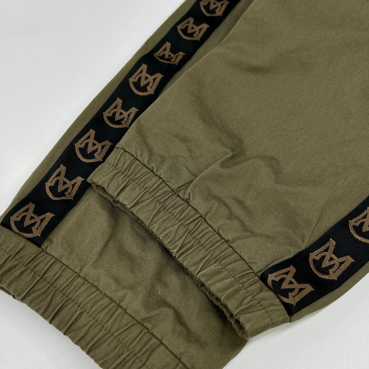 MONCLER MONCLER 2020 Khaki PANTALONE SPORTIVO Easy pants with side logo stripe Bottoms