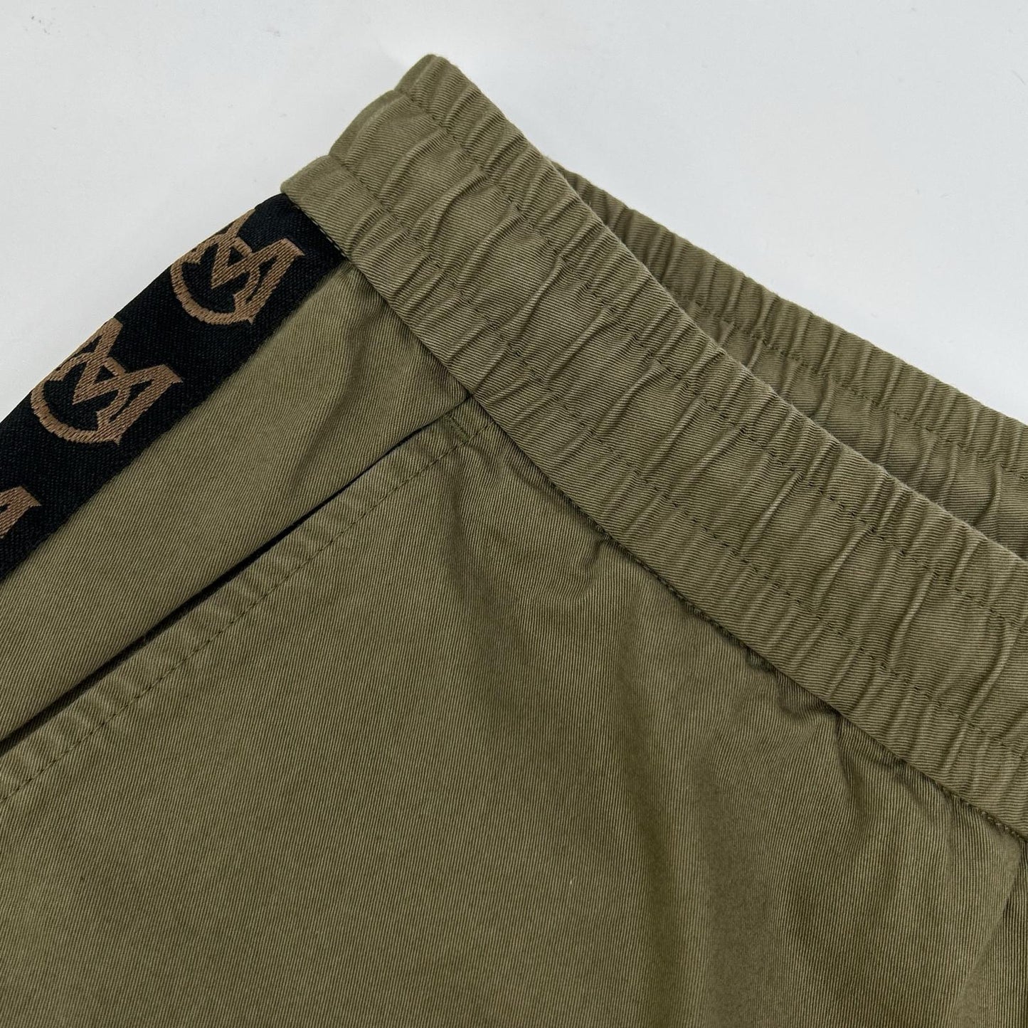 MONCLER モンクレール 20年製 カーキ PANTALONE SPORTIVO サイドロゴラインイージーパンツ ボトムス