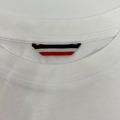 MONCLER モンクレール ホワイト MAGLIA T-SHIRT M/LUNGA ビックワッペン長袖カットソー トップス