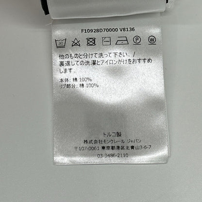 MONCLER モンクレール ホワイト MAGLIA T-SHIRT M/LUNGA ビックワッペン長袖カットソー トップス