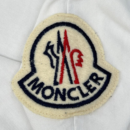MONCLER モンクレール ホワイト MAGLIA T-SHIRT M/LUNGA ビックワッペン長袖カットソー トップス