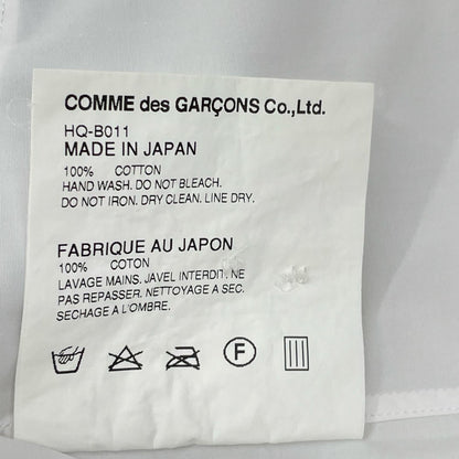 COMMEdesGARCONS HOMME コムデギャルソンオム HQ-B011 ホワイト×ブルー コットン サークルパッチワーク ロングスリーブボタンシャツ トップス