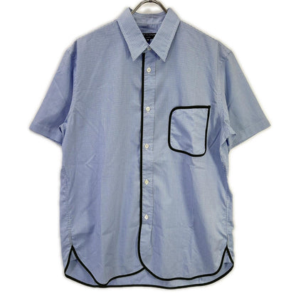 COMMEdesGARCONS HOMME コムデギャルソンオム 23SS HK-B019 ブルー×ホワイト COTTON CHECK PIPING SHIRT/コットンチェック パイピングシャツ トップス