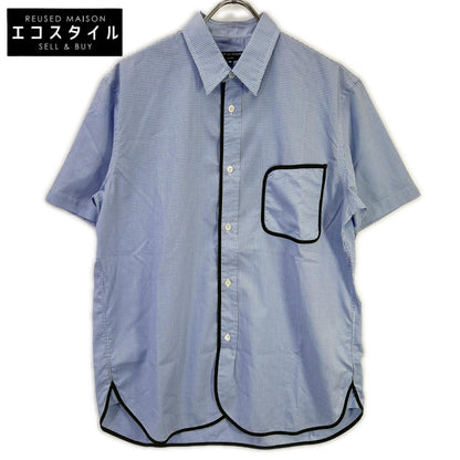 COMMEdesGARCONS HOMME コムデギャルソンオム 23SS HK-B019 ブルー×ホワイト COTTON CHECK PIPING SHIRT/コットンチェック パイピングシャツ トップス