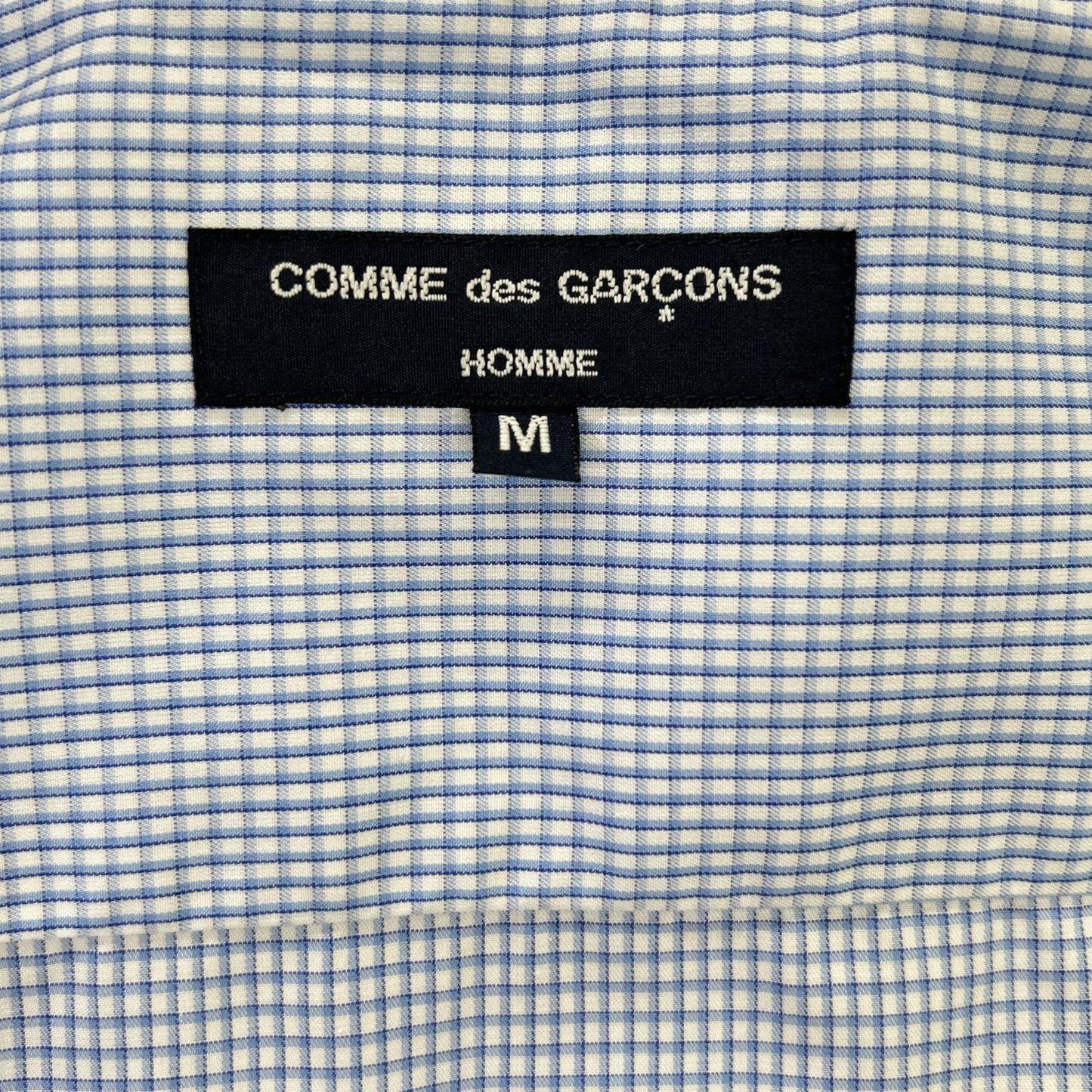 COMMEdesGARCONS HOMME コムデギャルソンオム 23SS HK-B019 ブルー×ホワイト COTTON CHECK PIPING SHIRT/コットンチェック パイピングシャツ トップス