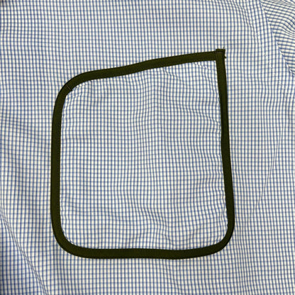 COMMEdesGARCONS HOMME コムデギャルソンオム 23SS HK-B019 ブルー×ホワイト COTTON CHECK PIPING SHIRT/コットンチェック パイピングシャツ トップス