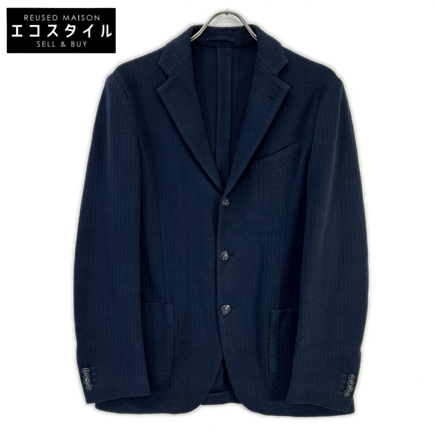 LARDINI ラルディーニ JG32903BQ ネイビー コットン サイドベンツ 3Bテーラードジャケット ジャケット