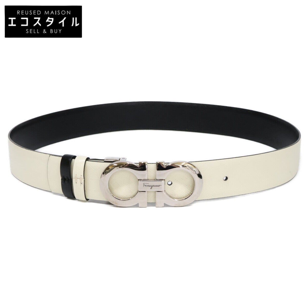 SalvatoreFerragamo サルバトーレフェラガモ ダブルガンチーニバックル レザー ベルト