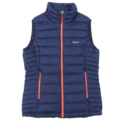 Patagonia パタゴニア ナイロン ダウンセーターベスト レディース ネイビー×サーモンピンク XS 84628 ベスト