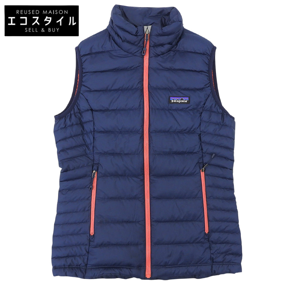Patagonia パタゴニア ナイロン ダウンセーターベスト レディース ネイビー×サーモンピンク XS 84628 ベスト