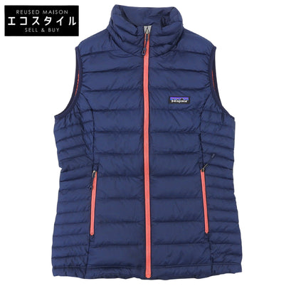Patagonia パタゴニア ナイロン ダウンセーターベスト レディース ネイビー×サーモンピンク XS 84628 ベスト