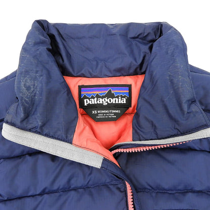 Patagonia パタゴニア ナイロン ダウンセーターベスト レディース ネイビー×サーモンピンク XS 84628 ベスト