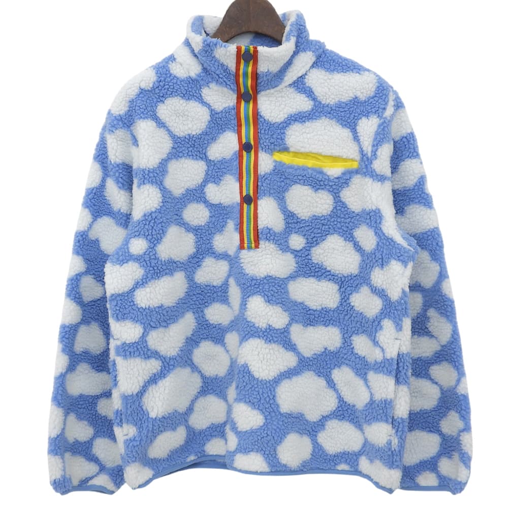 STELLA McCARTNEY ステラマッカートニー SPAK5 クラウド柄 ハーフボタン ボアプルオーバー トップス ライトブルー ホワイト 14years 601276 トップス