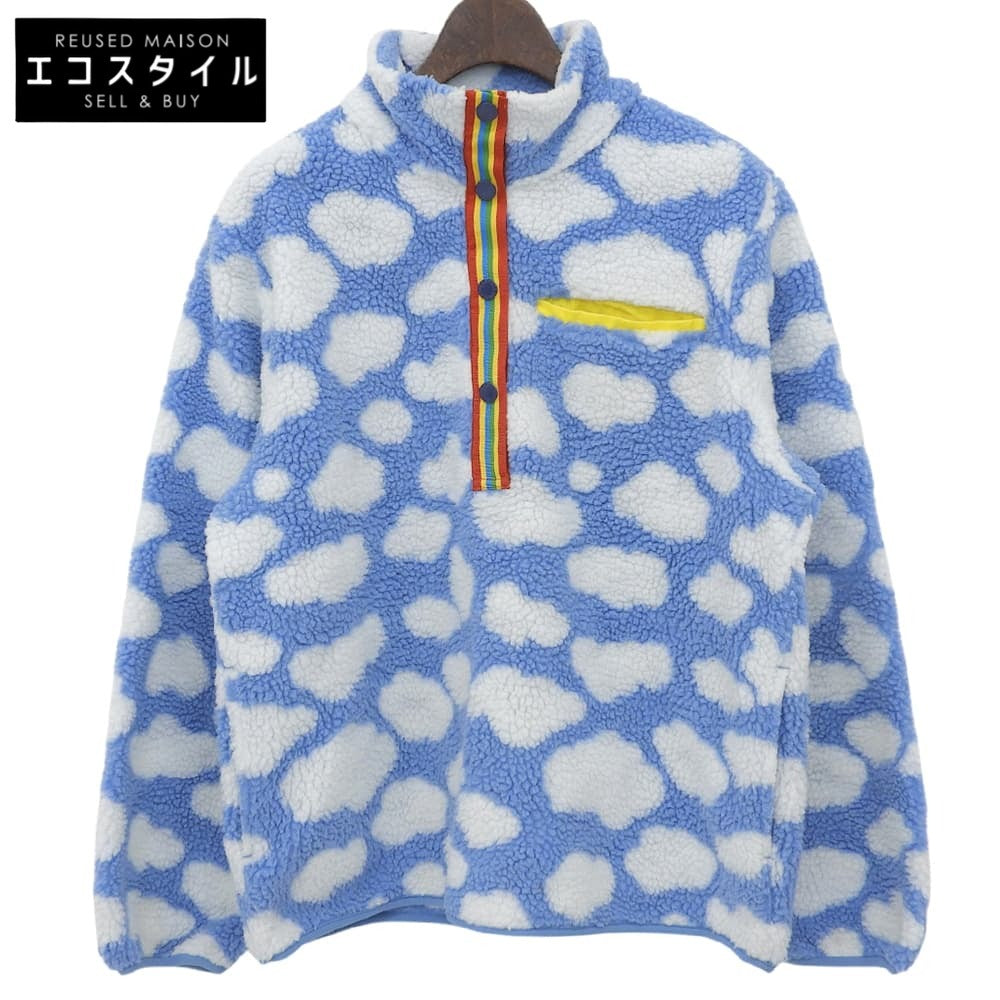 STELLA McCARTNEY ステラマッカートニー SPAK5 クラウド柄 ハーフボタン ボアプルオーバー トップス ライトブルー ホワイト 14years 601276 トップス