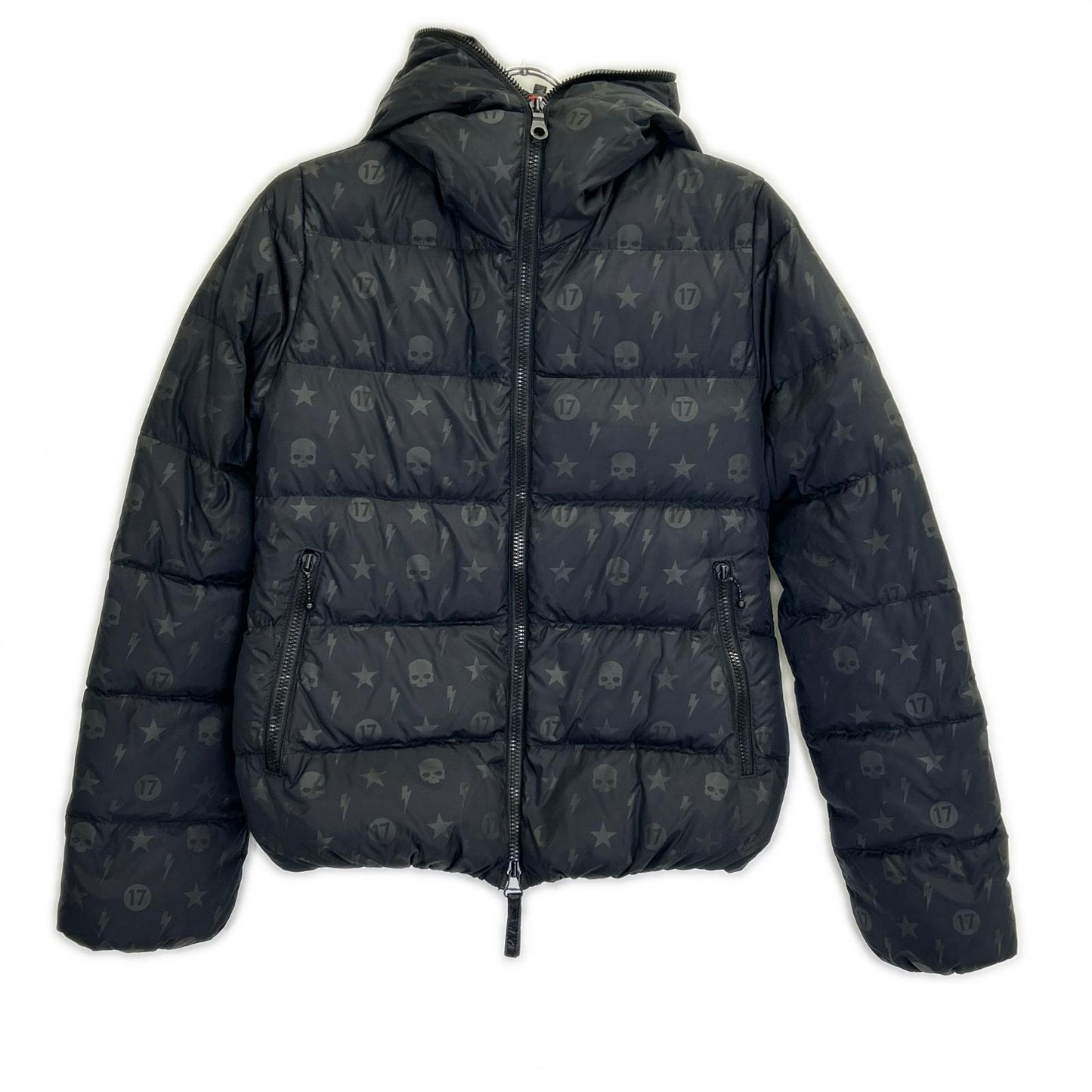 DUVETICA デュベティカ 【×HYDROGEN】ブラック スカル柄 フルジップダウンジャケット ジャケット