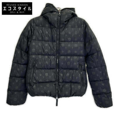 DUVETICA Duvetica 【×HYDROGEN】Black skull-pattern full-zip down jacket Jacket