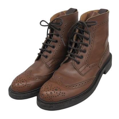 Tricker's トリッカーズ メダリオン ウイングチップ モールトン カントリーブーツ シューズ メンズ ブラウン 5 1/2 L5180 シューズ