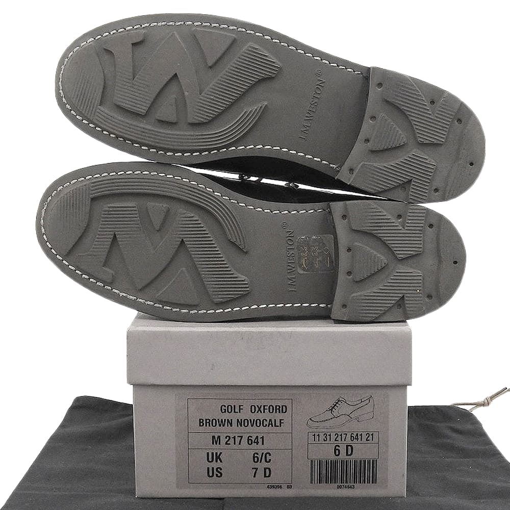 J.M. WESTON J.M. Weston GOLF OXFORD NOVOCALF shoes last 31 women's brown 6D 641 shoes