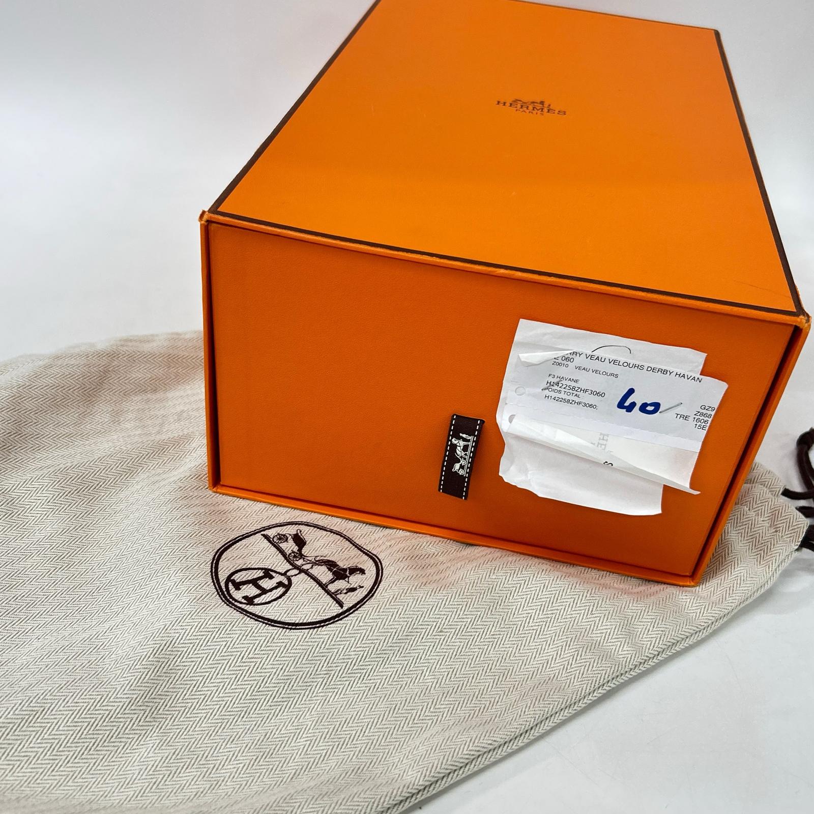HERMES エルメス 【美品】JOHNLOBB製 HANLEY 英国製 H413ラスト スエード キャップトゥ シューズ シューズ