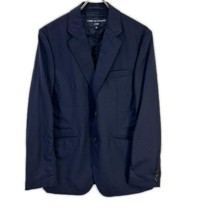 COMMEdesGARCONS HOMME コムデギャルソンオム 19年 HA-J101 ネイビー ウール ステッチ シングルテーラードジャケット ジャケット