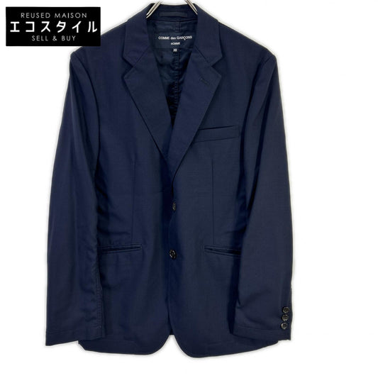 COMMEdesGARCONS HOMME コムデギャルソンオム 19年 HA-J101 ネイビー ウール ステッチ シングルテーラードジャケット ジャケット