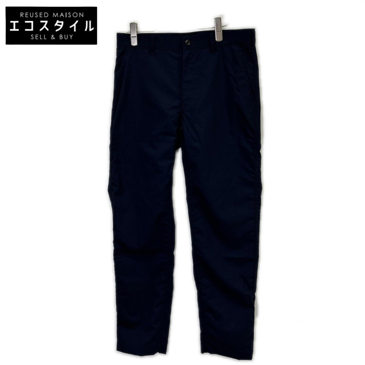 COMMEdesGARCONS HOMME コムデギャルソンオム 19年 HA-P101 ネイビー ウール ステッチ スラックスパンツ ボトムス