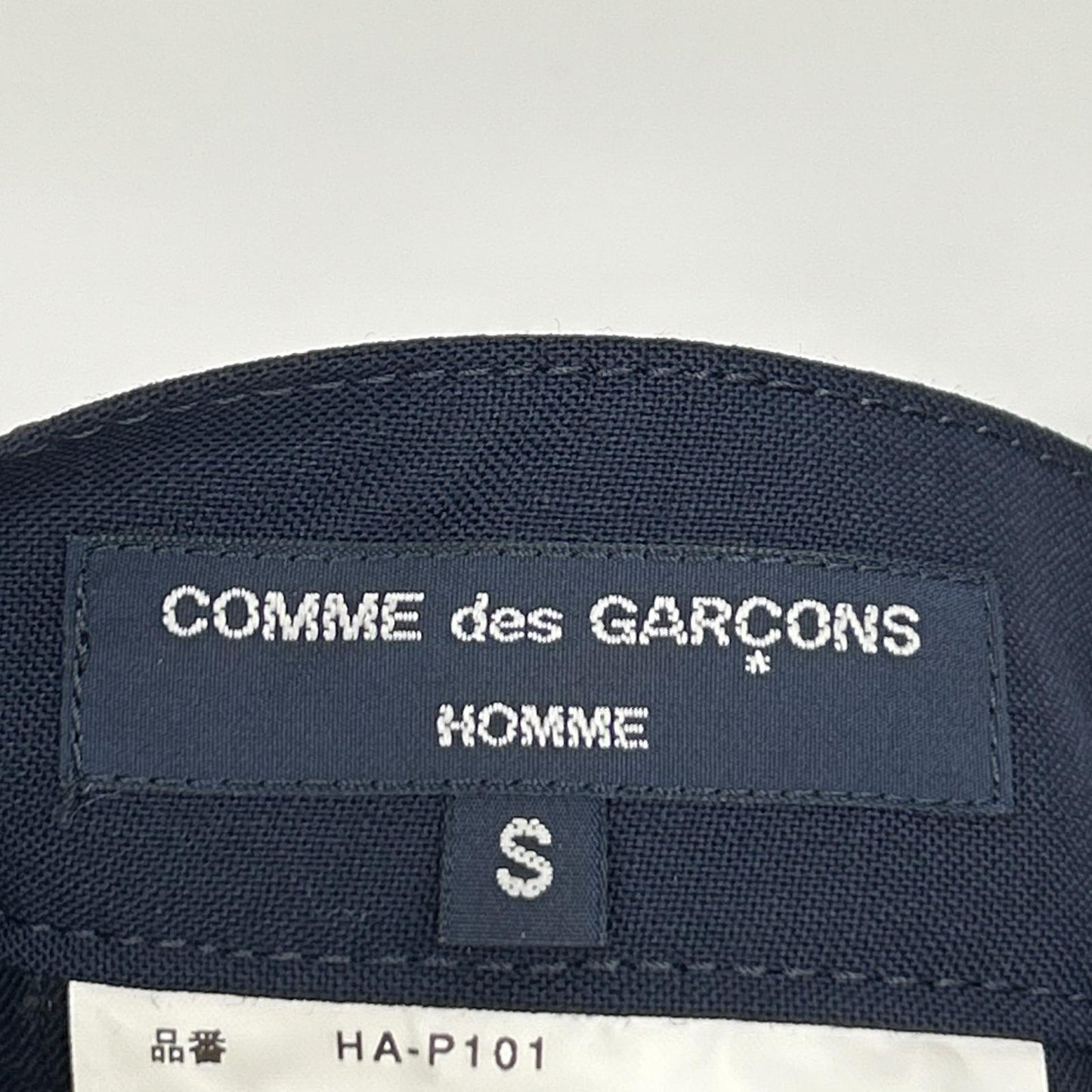 COMMEdesGARCONS HOMME コムデギャルソンオム 19年 HA-P101 ネイビー ウール ステッチ スラックスパンツ ボトムス
