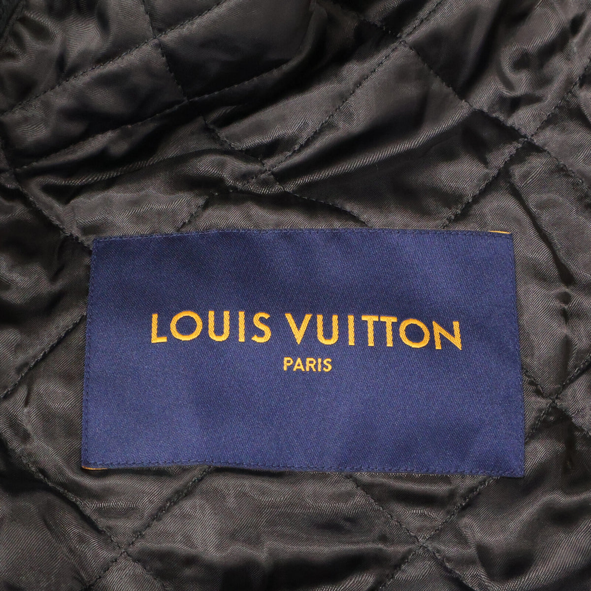 LOUIS VUITTON ルイヴィトン 【美品/国内正規】HHL98EAGY ヴァージル アブロー アームレザー切替 ウール アフリカ大陸スパンコール バーシティジャケット ジャケット