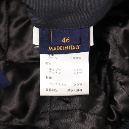 LOUIS VUITTON ルイヴィトン 【美品/国内正規】HHL98EAGY ヴァージル アブロー アームレザー切替 ウール アフリカ大陸スパンコール バーシティジャケット ジャケット