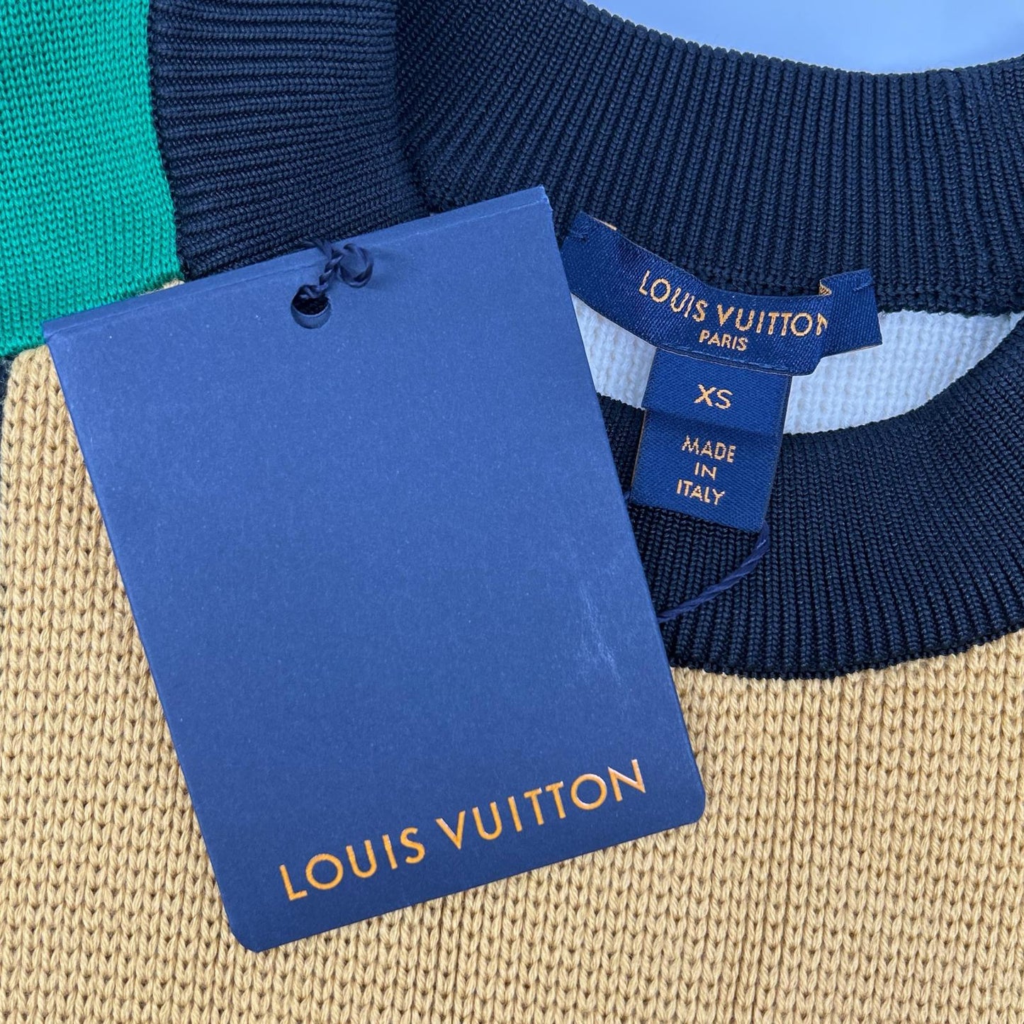 LOUIS VUITTON ルイヴィトン FHKD98RZE 19AW マルチカラー ウールシルク レザーパッチ カットワークニットワンピース ワンピース