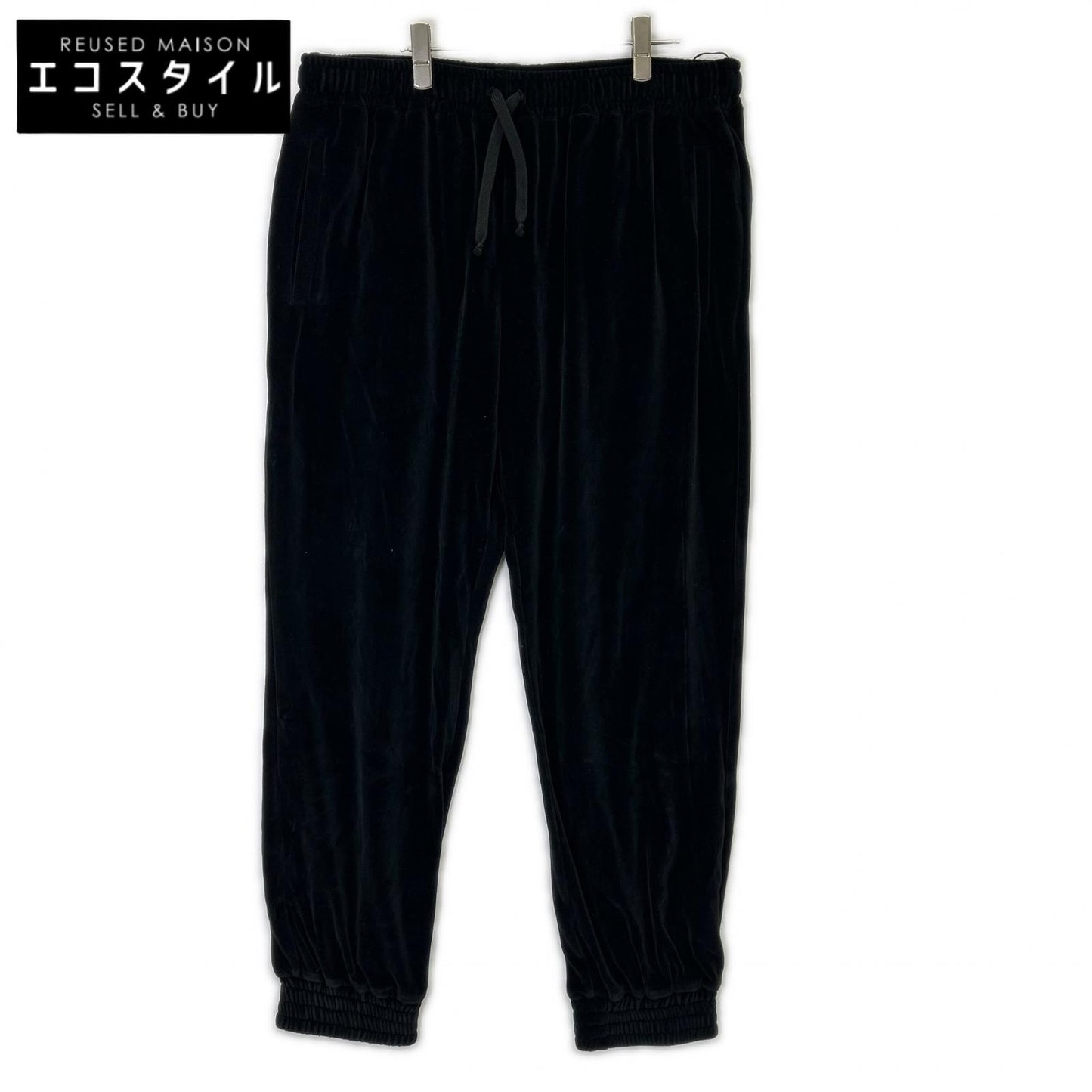 GUCCI グッチ 615811 19年 ブラック ベロア トラックパンツ ボトムス