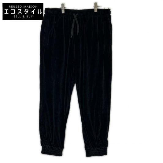 GUCCI 615811 2019 Black Velour Track Pants, Bottoms