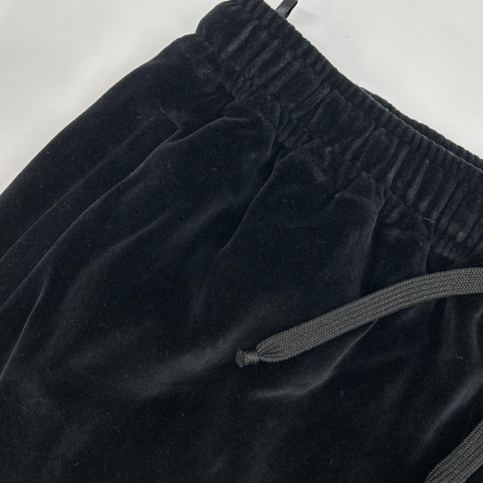 GUCCI グッチ 615811 19年 ブラック ベロア トラックパンツ ボトムス