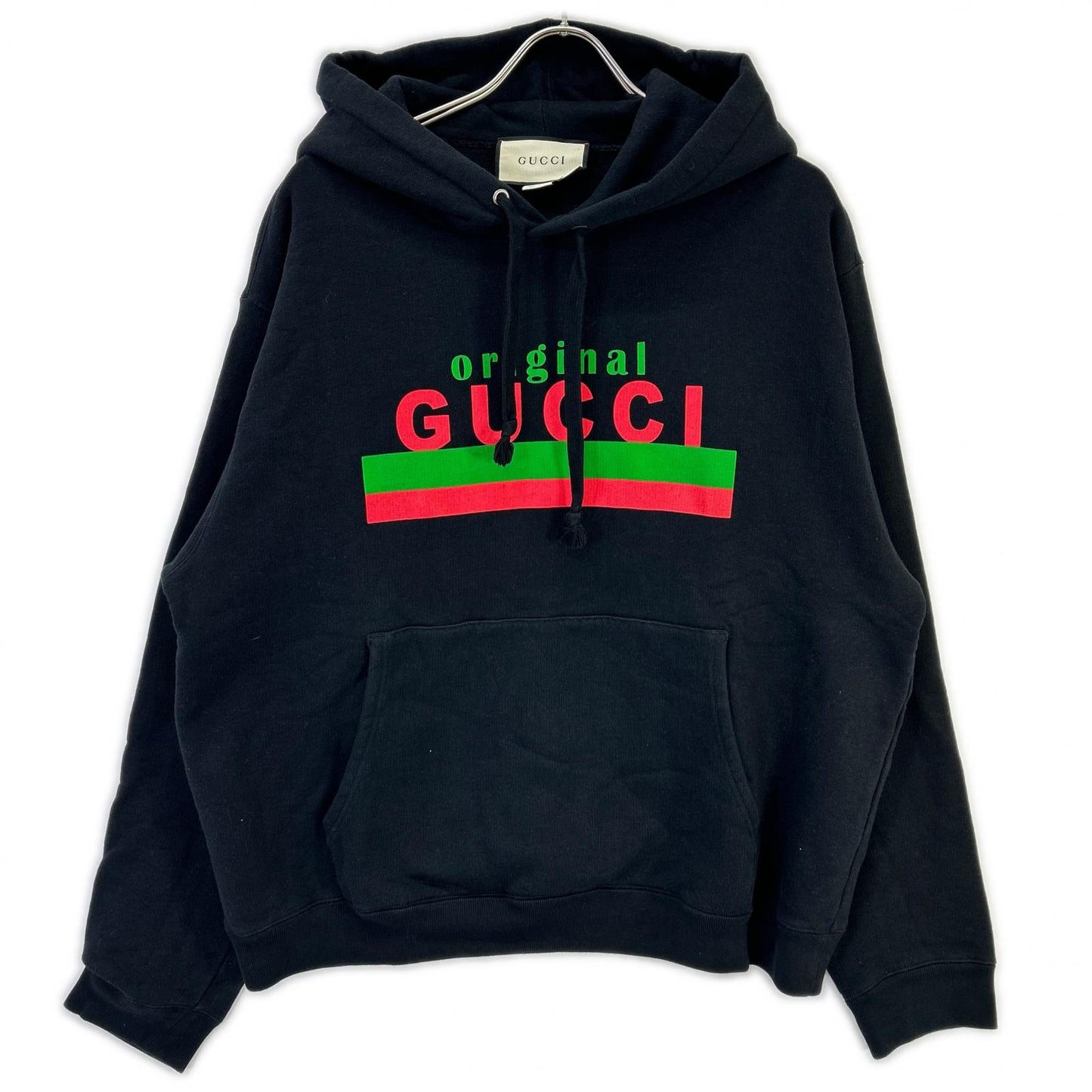 GUCCI グッチ 626989 ブラック シェリーライン ロゴプリントパーカー トップス
