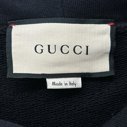GUCCI グッチ 626989 ブラック シェリーライン ロゴプリントパーカー トップス