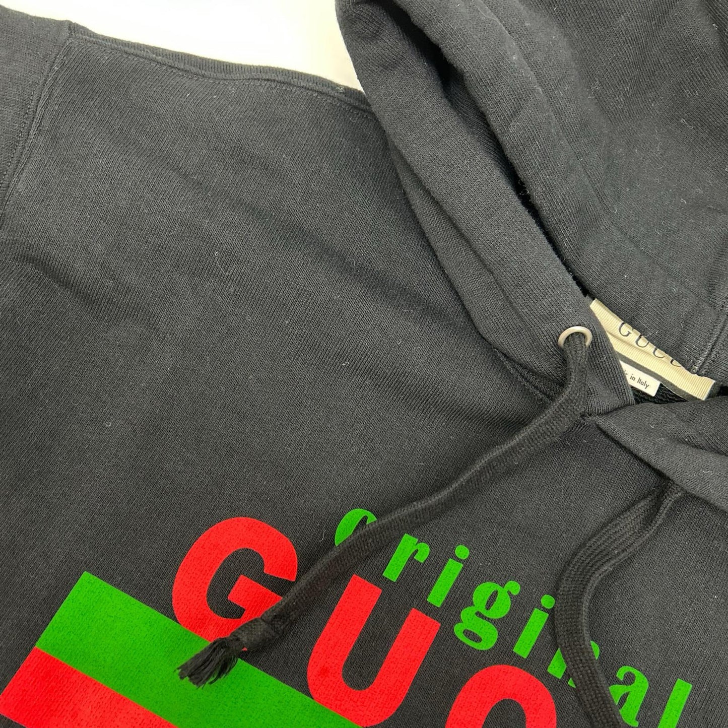 GUCCI グッチ 626989 ブラック シェリーライン ロゴプリントパーカー トップス