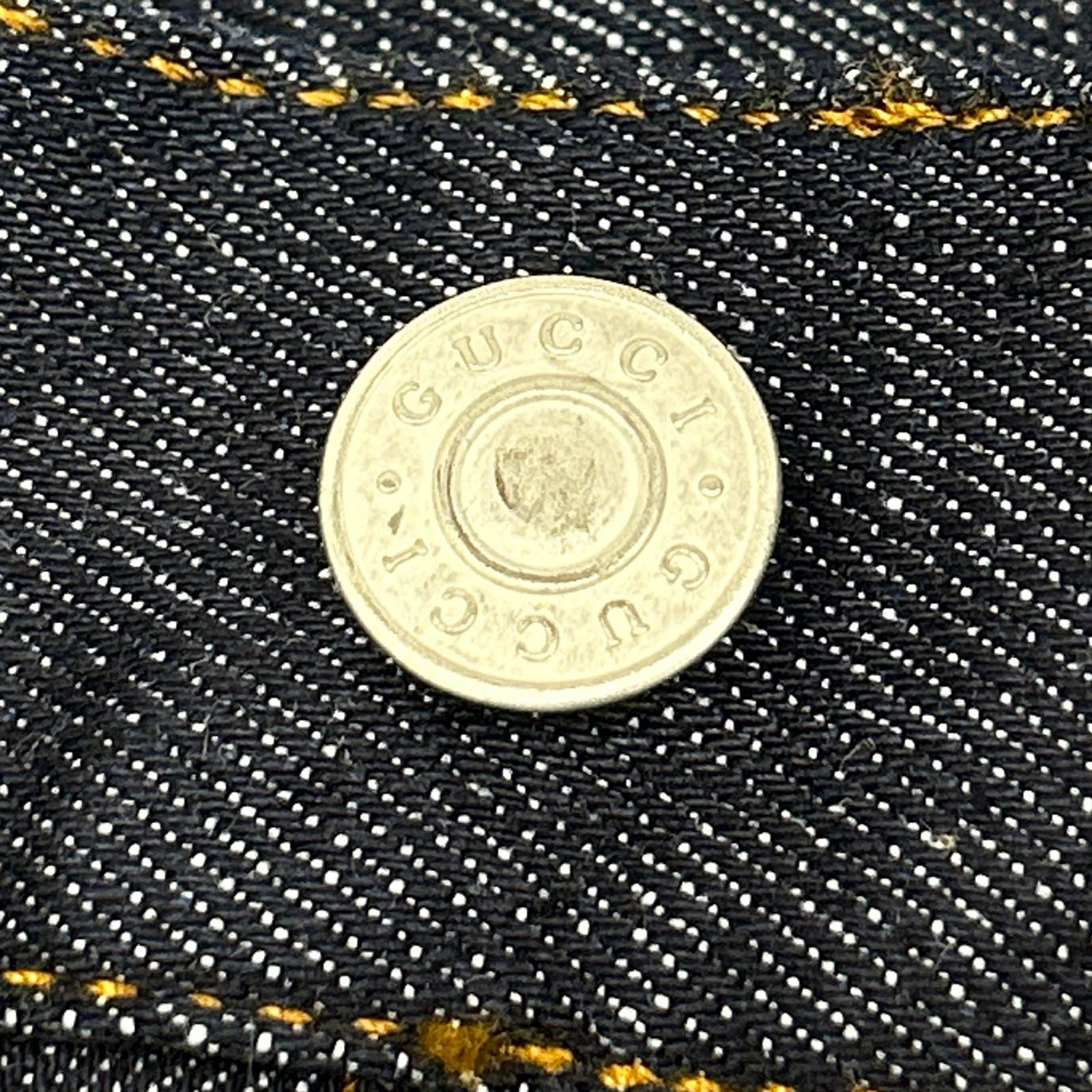 GUCCI グッチ 623953 インディゴ レザーパッチ ストレートデニムパンツ ボトムス