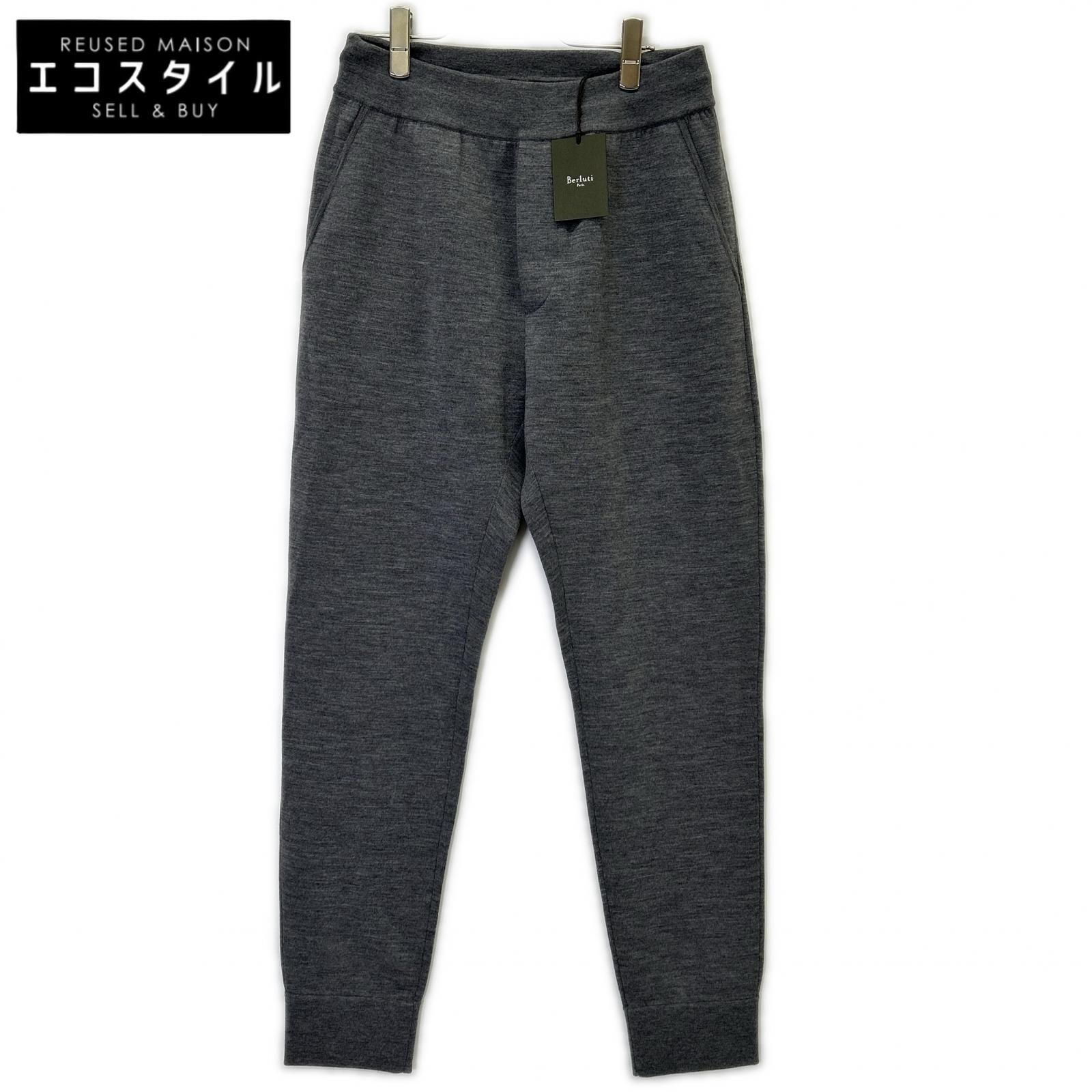 berluti ベルルッティ R17KTL33-001 グレー ウール Knitted Trousers スウェットイージーパンツ ボトムス