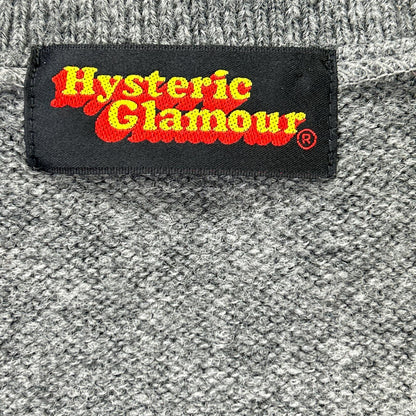 HYSTERIC GLAMOUR ヒステリックグラマー グレー×オレンジ ノルディック柄 ジップニットジャケット ジャケット