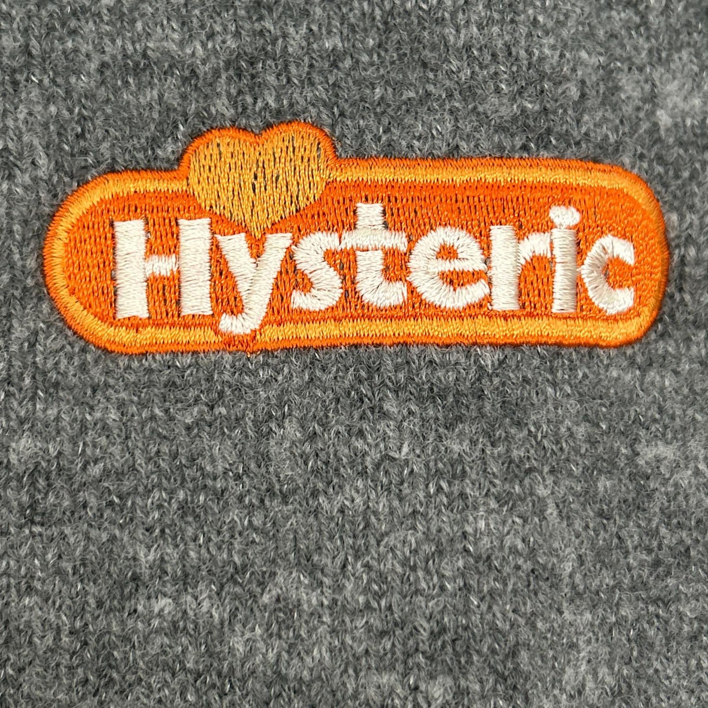 HYSTERIC GLAMOUR ヒステリックグラマー グレー×オレンジ ノルディック柄 ジップニットジャケット ジャケット