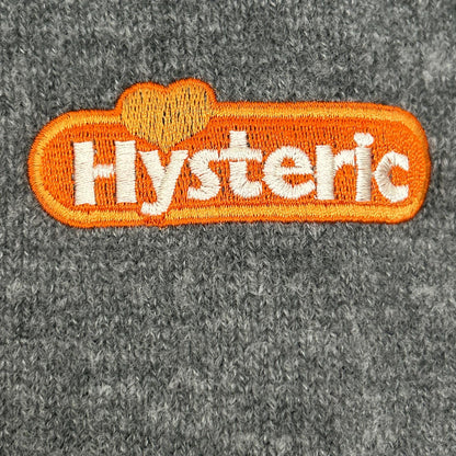 HYSTERIC GLAMOUR ヒステリックグラマー グレー×オレンジ ノルディック柄 ジップニットジャケット ジャケット