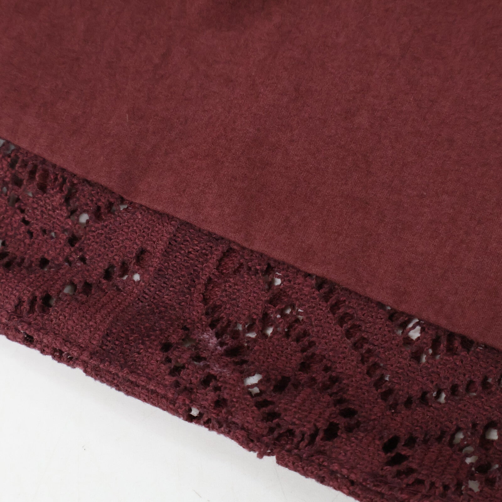 SASQUATCHfabrix. サスクワァッチファブリックス 【×Needles】23AW-SY9-070 ボルドー ライオン柄ベルベットレーススナップカーディガンジャケット ジャケット
