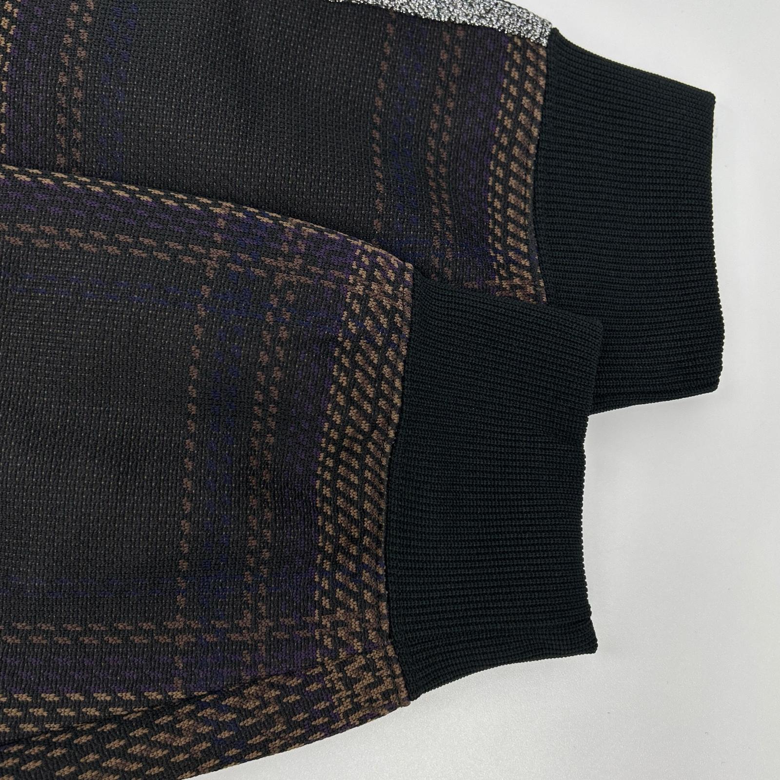 needles ニードルズ NS1501 23AW 直営店限定 ブラウン TRACK CREW NECK SHIRT チェックトラッククルーネックシャツ トップス