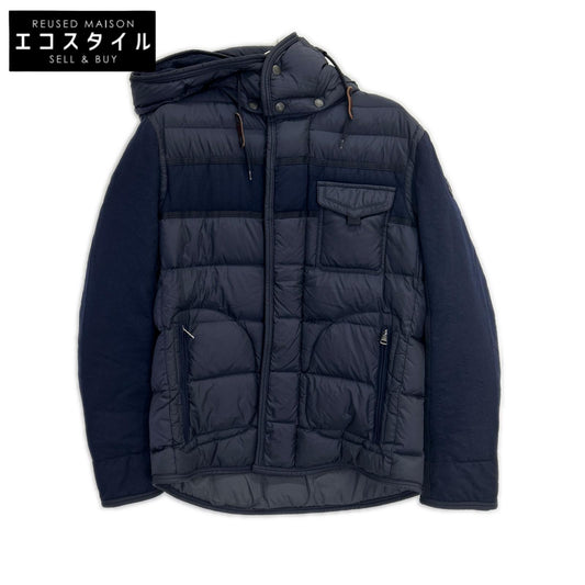 MONCLER モンクレール 17年製 ネイビー RYAN/ライアン ウール切替フーデットダウンジャケット ジャケット